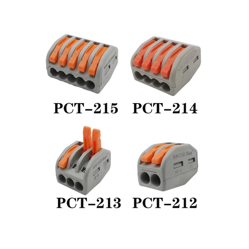 ユニバーサルターミナルブロックプラグイン電気ワイヤーコネクタPCT-212-213-215タイプ配線ケーブルコネクタ