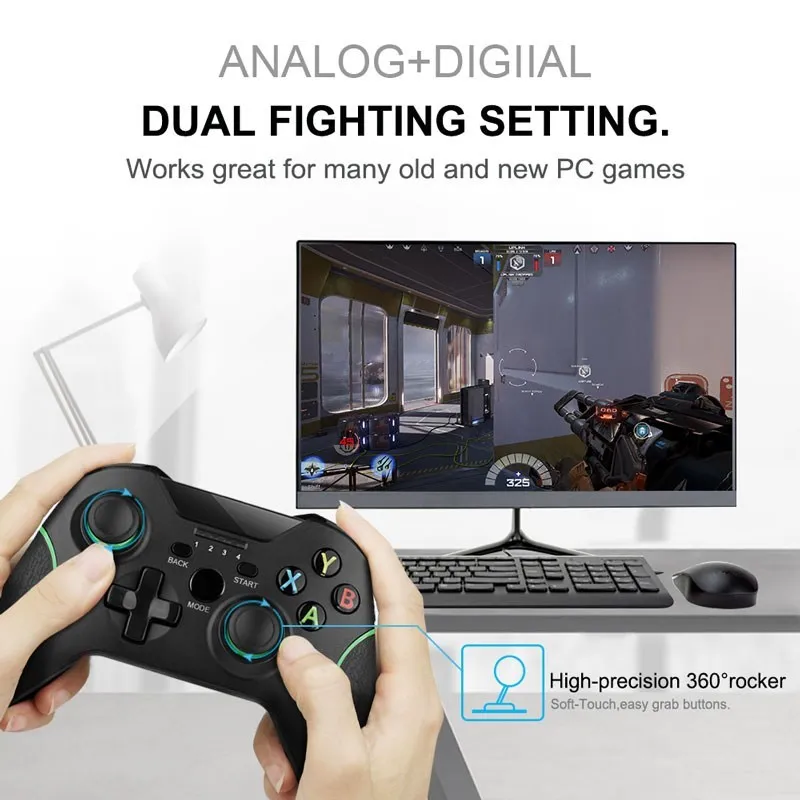 GamePads Wireless GamePad pour PS3 / iOS / Android Phone / PC / TV Box Joystick 2.4G Joypad Game Controller pour les accessoires de téléphone intelligent Xiaomi