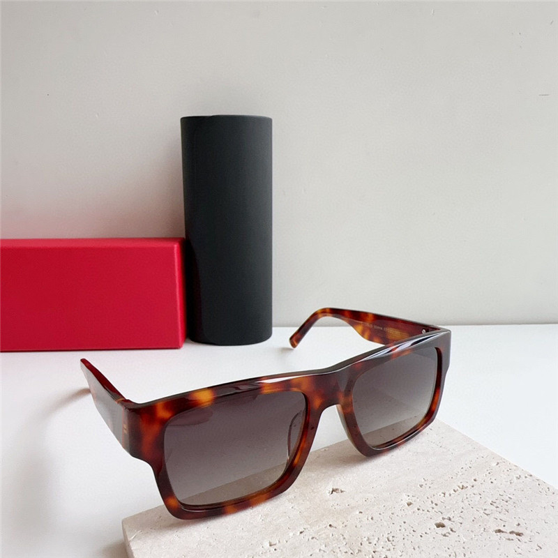 Новый дизайн моды Square Sunglasses 0490S Классическая ацетатная рама Простой и популярный стиль Универсальный наружный UV400 защитные очки