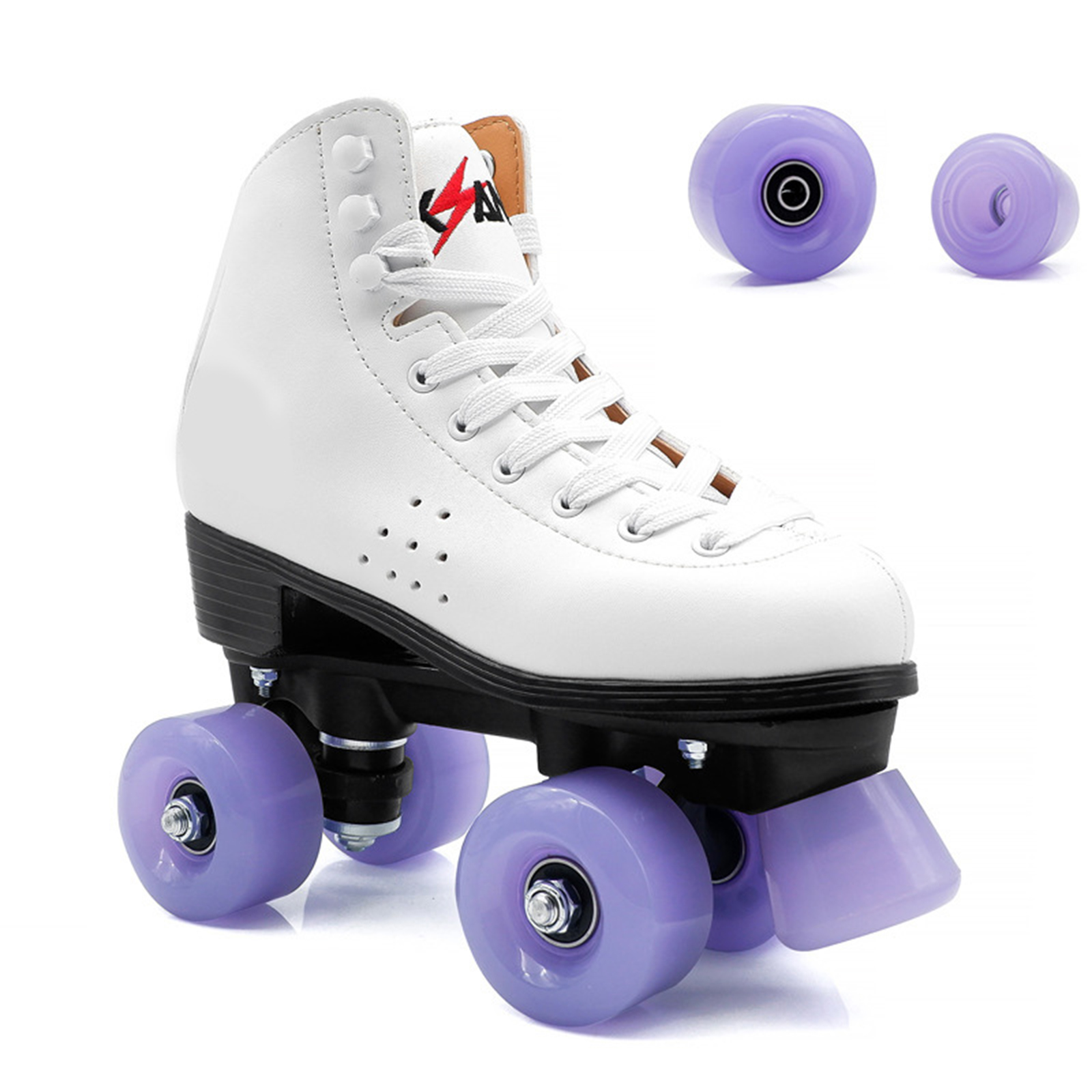 Roller Skate Ruote con cuscinetti a 2 dita dei piedi pattinate a quadri skateboard core ad alta elastica resistente all'usura