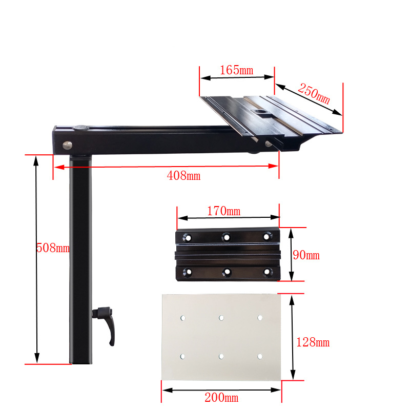 RV Aluminium Alliage Table Jaînée Réglable Plibive Pliant Meubles Jois avec des vis APPLICITIONS SUR LES ACCESSOIRES DE CAMPAUR DE CAMPORE DE CARAVAN