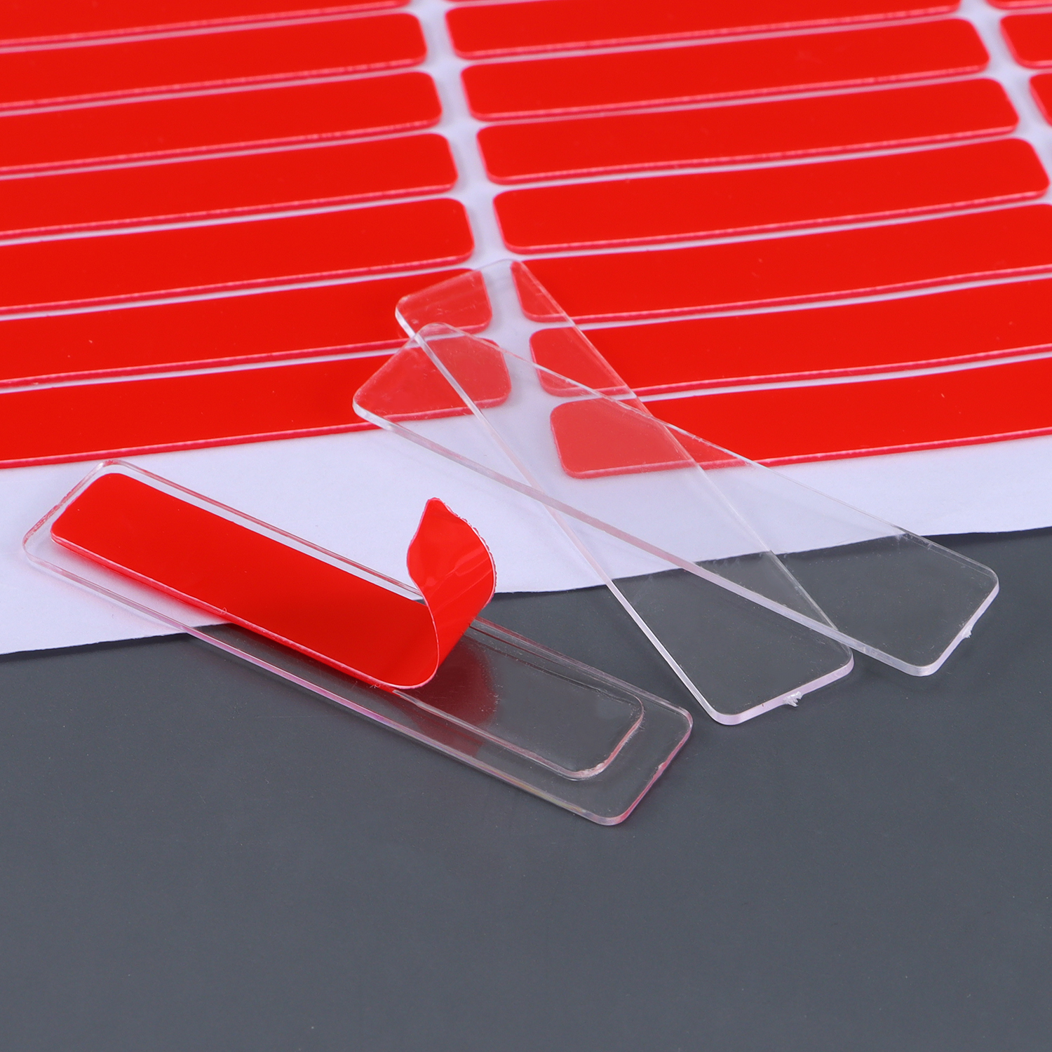 transparente falsche Tipps Display Ständer mit Doppelklebeband Acrylgel Polnischer Halter DIY Maniküre zeigen Werkzeuge