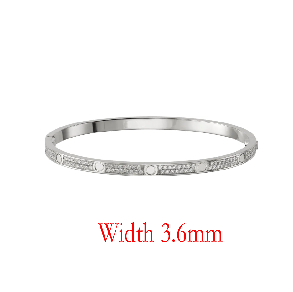 925 Sterling Silver Armband för kvinnor Trend Fashion Luxury Armband Smycken Högkvalitativ Zircon Classic Charm Wedding Party Bangle Partyes Love Gift