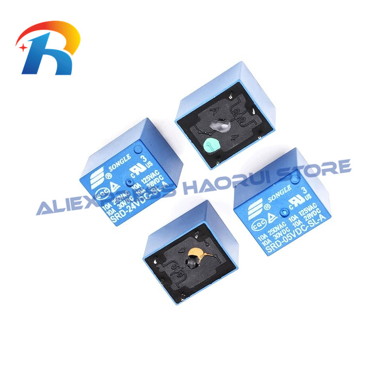 Power Relays SRD 05V 06V 09V 12V 18V 24V 48VDC Sl A SRD-5VDC-SL-A SRD-12VDC-SL-A SRD-24VDC-SL-A 10A 250VAC SRD 4pin Relay przekaźnik