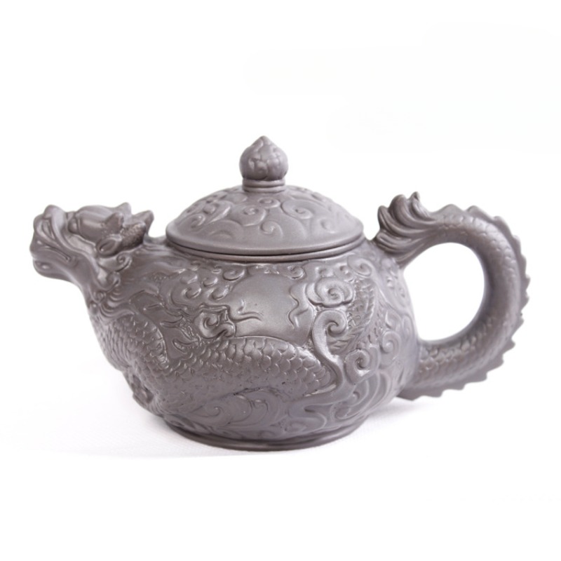 Handmade Purple Clay Pot with Authentic Filter, Big Tea Pot, Yixing Raw Mine, Kung Fu Tea Set