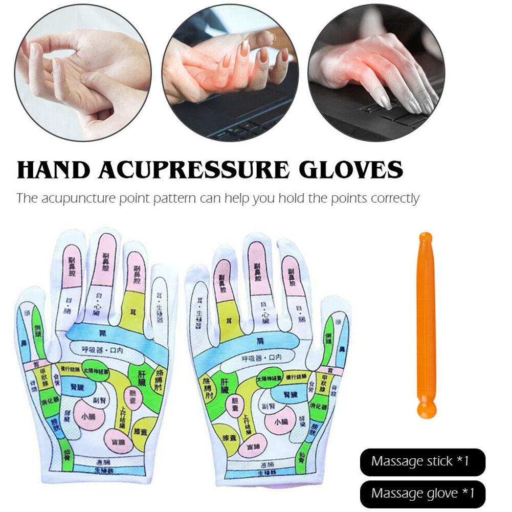 1 Satz von Point Glove Foot Acupressure Sockenmassage -Strick -Socken -Point -Werkzeug Man Man Reflexzonenhandschuhe Hand S5K2