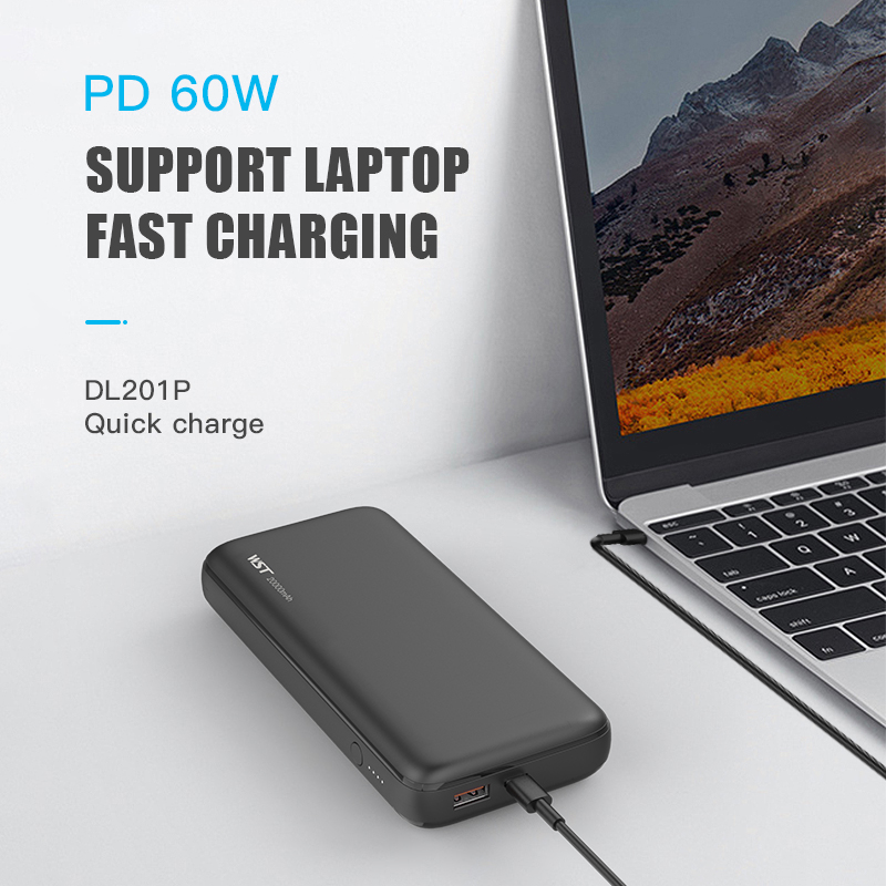 PD 60W Super Fast Charge Power Bank 20000 mAh Powerbank Portable ładowarka zewnętrzna pakiet akumulatorów dla iPhone'a Samsung Xiaomi