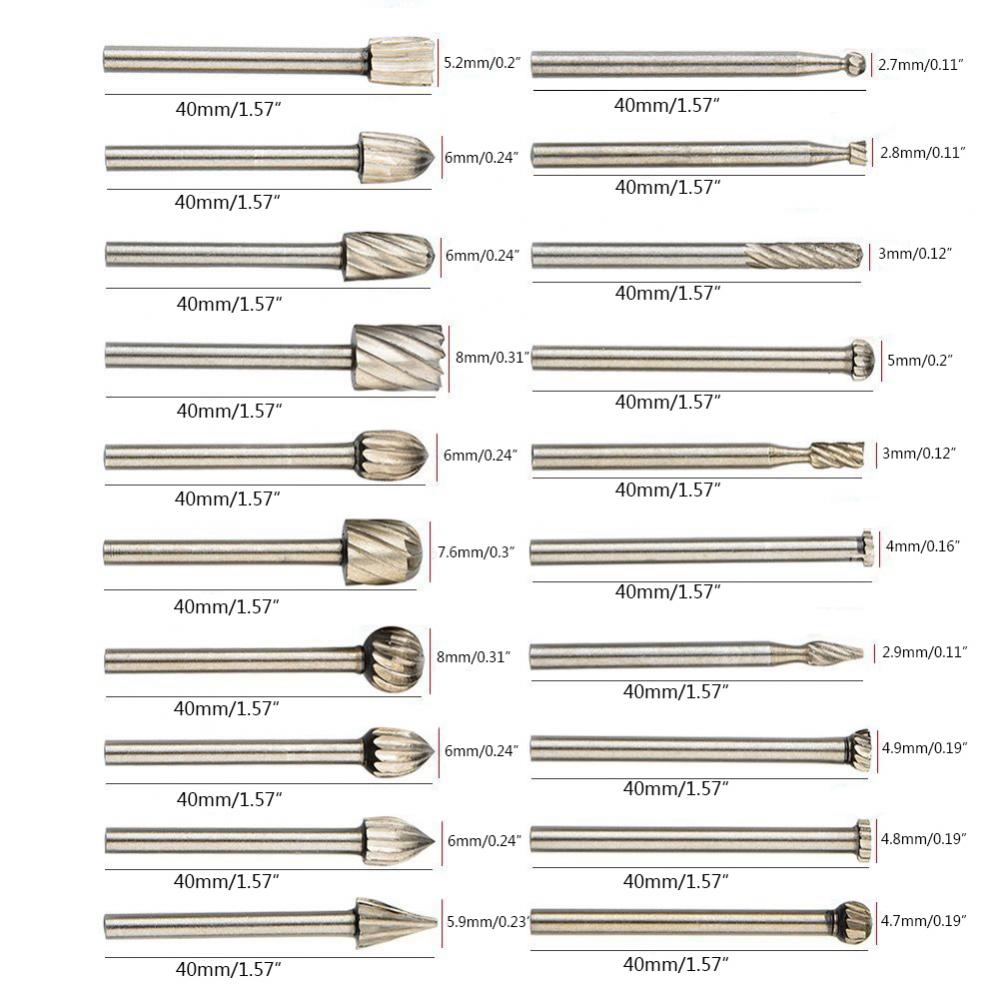 Mini High Speed Steel Material Woodworking Rotary File for Wood Plastic Products Hard and Wear Resistant