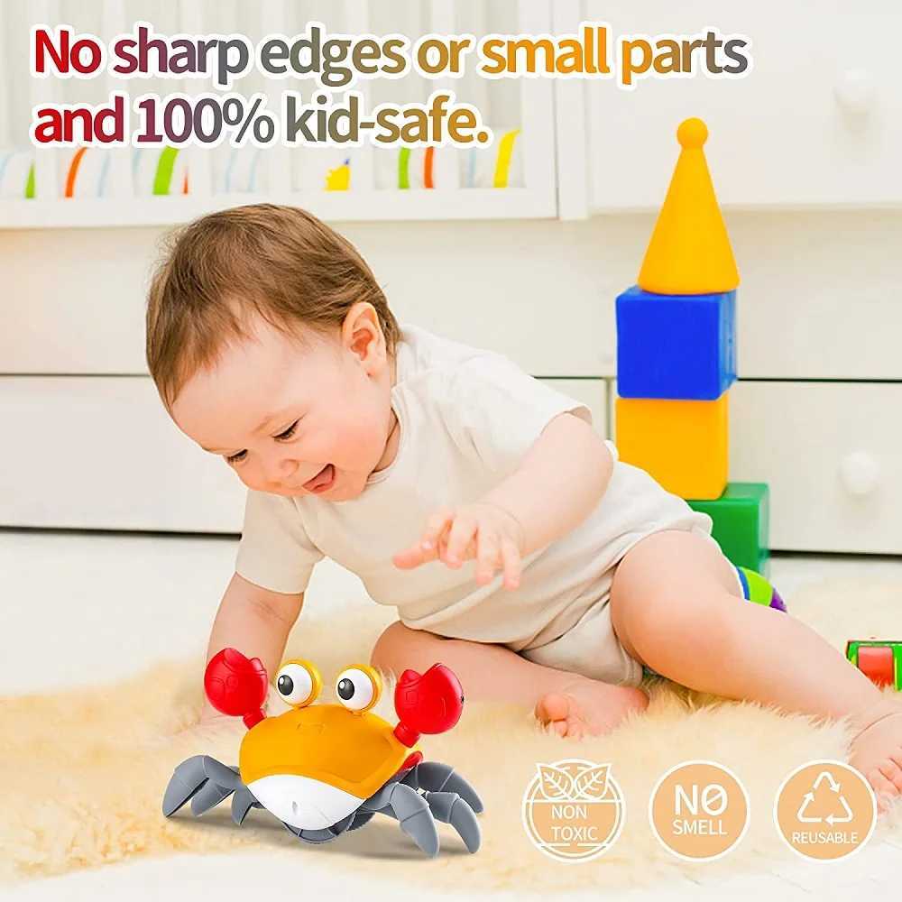 Animaux électriques / RC Crab Interactive Toy bébé créatif crabe Escape Electronic Animal Pet Escape Music Toy Gift Direct Shippingl2404