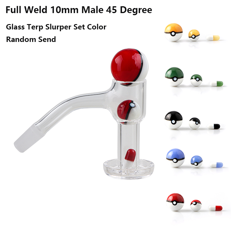 Soudure complète Fumer des slurpères Terp 20 mm OD Quartz Banger Nails avec 22 mm Dichro Glass Ball Pill 10 mm 14 mm pour les bangs en verre de gréement DAB