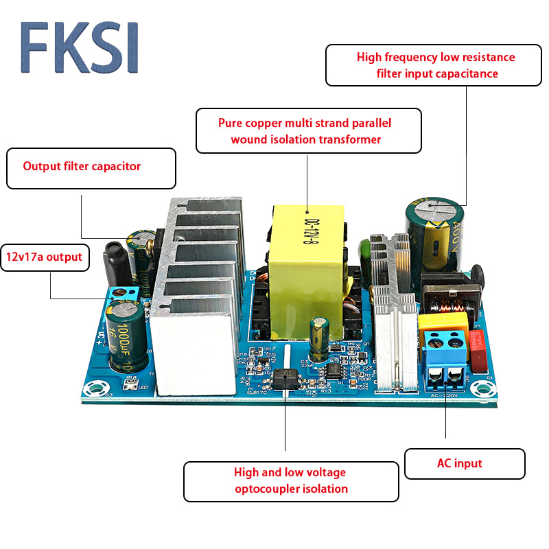 12V8A AC-DC Güç Modülü Boyun Plaka Powe Adım Aşağı Transformatör Güç Kaynağı 96W Anahtarlama Güç Kaynağı Modülü