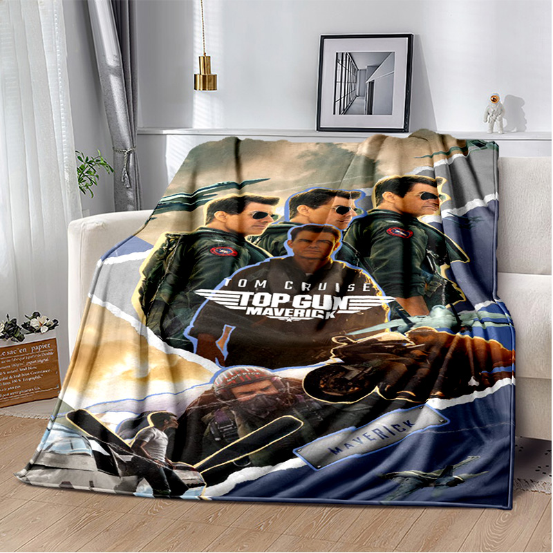 Top Gun Classic Movie Sign 3D Couverture, couverture à jet doux pour la maison de chambre à coucher canapé de voyage de picnif