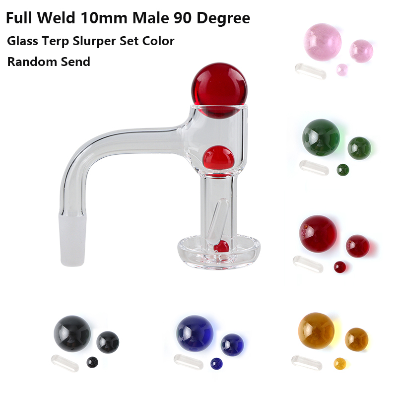 Soudure complète Fumer des slurpères Terp 20 mm OD Quartz Banger Nails avec 22 mm Dichro Glass Ball Pill 10 mm 14 mm pour les bangs en verre de gréement DAB