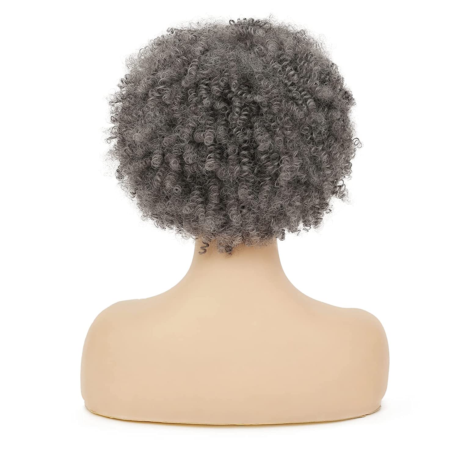 Chic Grey Grey Human Parrucche in pizzo Front Oombre Short Fabulous Parrucche grigio ricci stravaganti Afro Afro Natural Natural and Pepper Silver Grey Grey Vero Brasile Brasiliana Wig Wig Bob 4x4 