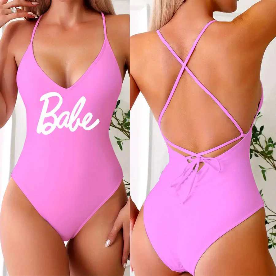 One-Pieces Sexy Padded Swimsuits Woman Babe One-Piece Swimsuit Bride Swimwear Women Summer Bathing Suit Bachelorette Party Beachwear S-XL