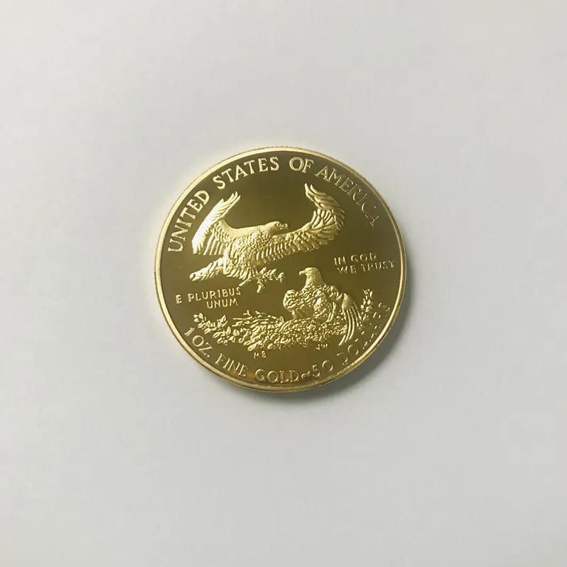 Non magnetic Freedom  2012 badge Gold Plated 32.6 Mm Commemorative Statue Liberty Collectible Decoration Coins
