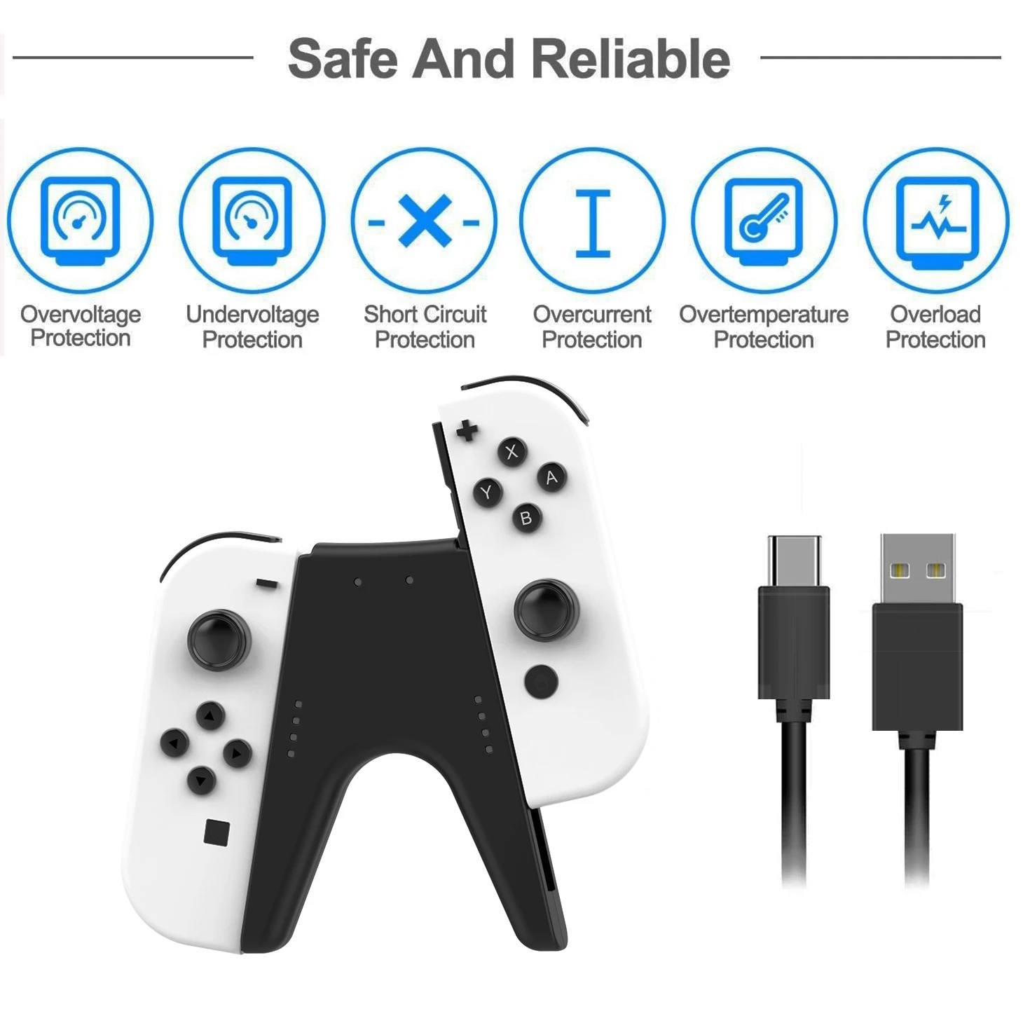 Akcesoria 2 w 1 V w kształcie gry Ładowanie przyczepki Wspornik Dock z Port Typec USB C dla Nintendo Nintend Switch Joy Con Joycon Charger