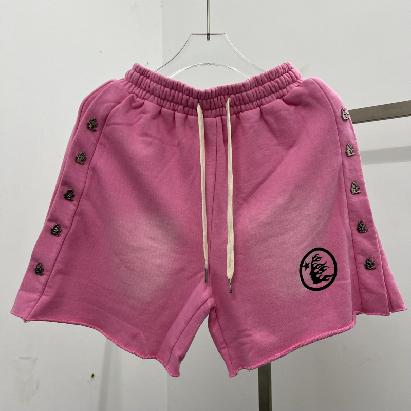 2024 Sommer Black Rose Shorts Männer Frauen gewaschene Kordelzug lässig losen Shorts