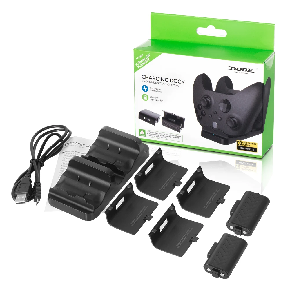 Chargers Dock Laying Station Docking voor X Box Xbox One -serie S X Control Battery Charger Controller Stand Gamepad Holder Accessoires