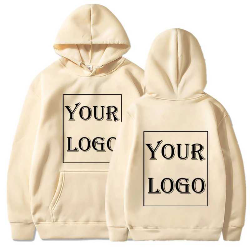 Mens Hoodies Custom Hoodie Sweatshirts Men Diy Design Your Fleece Hooded Clothes Women Harajuku Outerwear Y2K Plus Size Pulloves 4xl 240412