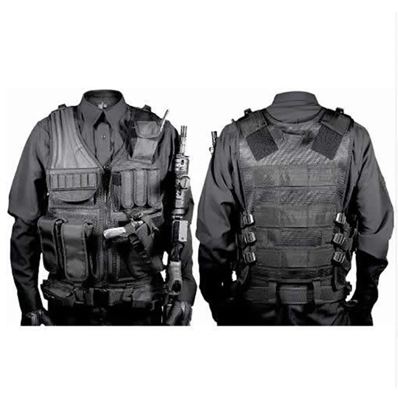 Дышащий Swat Molle Tactical Vest военный боевой броню жилетки безопасности охотничьих армии на открытом воздухе CS Game Airsoft Training Jacket 240408