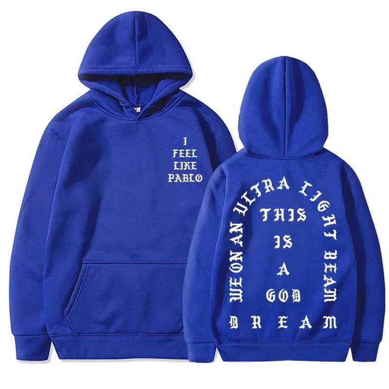 Sweatshirts Herrenjacken Ich fühle mich wie Pablo Hoodies Männer Modebrief Grafik bedruckte Sweatshirts Frauen cooler Freizeit Harajuku Kapuzenpullover übergroß 240412