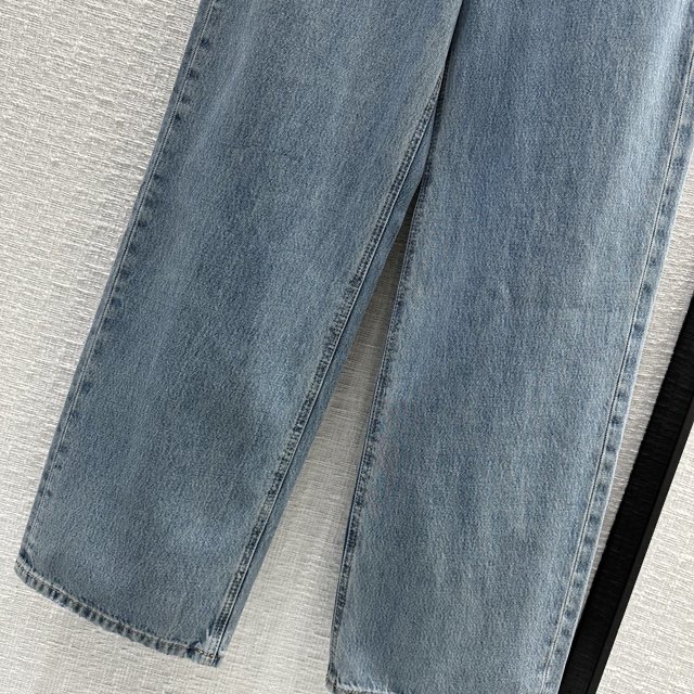 Designer jeans 2024 Nuovo pannello di moda primavera estate marcata dritto pantaloni dello stesso stile abbigliamento da donna di lusso 0413-7