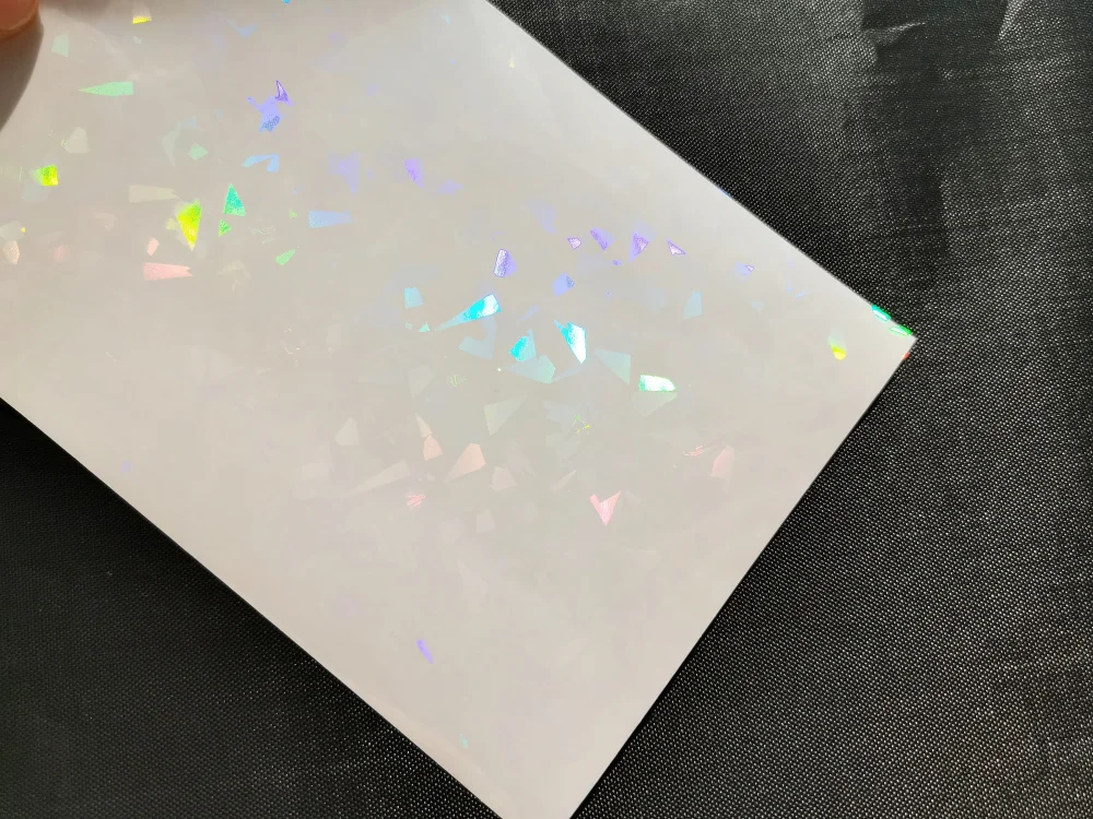 紙ホログラフィックフォイル接着テープバック割れたメガネ紙プラスチック50枚の紙のホットスタンピング210 x 297 mm DIYパッケージカラーカード