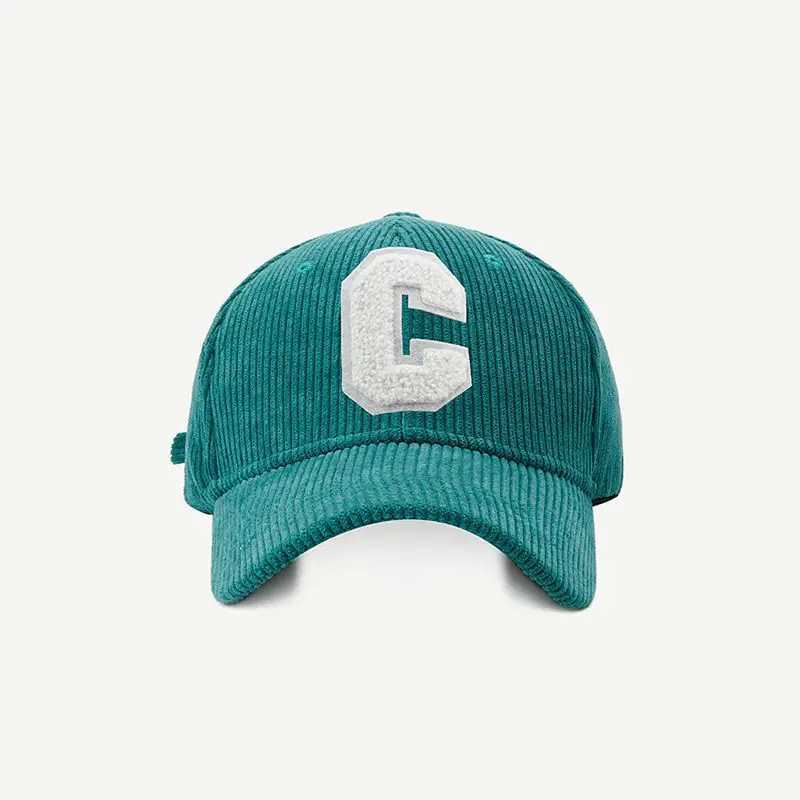 Ball Caps Fashion Corduroy Baseball Cap Lettre dames C.
