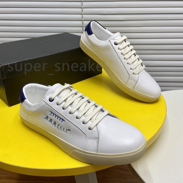 Chaussures de designer Sneakers courtiers Men Trainers Vérite plate-forme en cuir brodé Sneaker Signature du logo avec taille de boîte 38-46