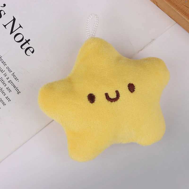 Keychains Lonyards Stars mignons étoiles en peluche Toy Doll Squeak Keychain Fluffy Soft Farged Toy Backpack Sac pendentif Adorkable Gift for Kids