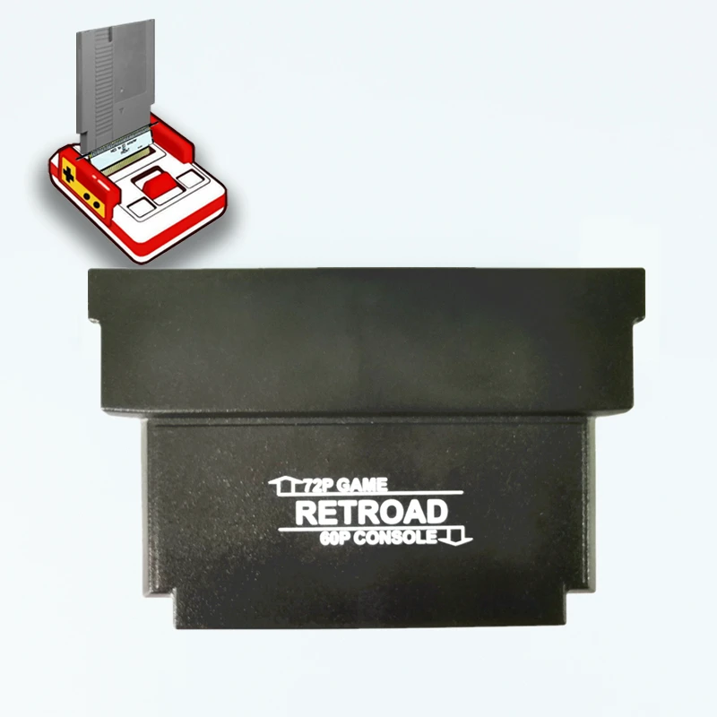 Convertisseur d'accessoires pour NES 72 broches aux accessoires de jeu FC 60 Pins jouez à la cartouche de jeu Nintendo NES sur la console Famicom