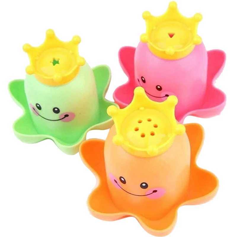 Bath Toys 2023 Hot-Ocean Octopus Stacking Cups Baby Bath Toys Sea Animal Baby Bathing Shower Bathroom Taste Game For Infant And Kids 240413