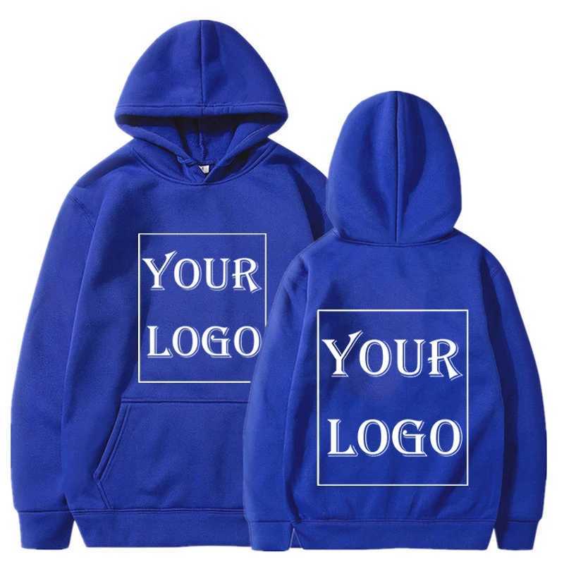 Mens Hoodies Custom Hoodie Sweatshirts Men Diy Design Your Fleece Hooded Clothes Women Harajuku Outerwear Y2K Plus Size Pulloves 4xl 240412