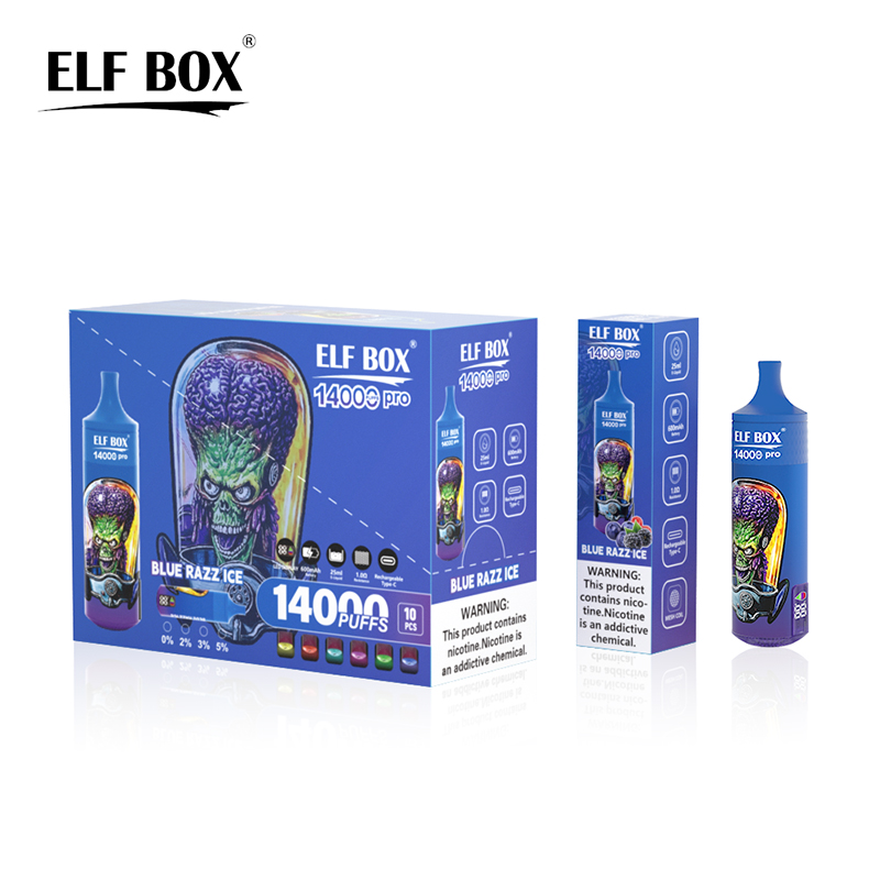 Original Elf Box Pro 14000 Puffs Digital Display Disposable Vape Rechargeable RGB Lights E Cigarettes vs Puff 12k 12000 15000 9k 9000 15k Vaper