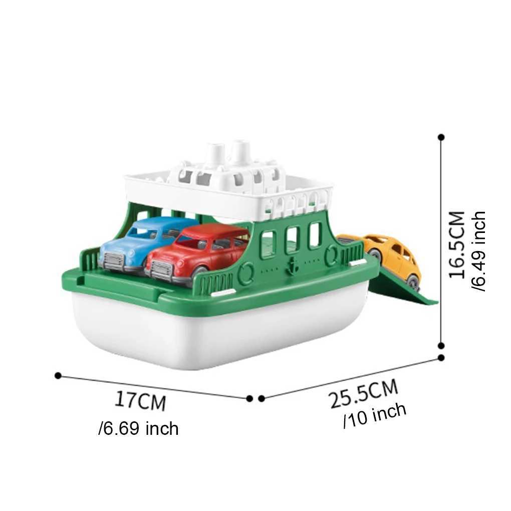 Bath Toys Ferry Boat avec mini voitures baignoires jouet portable portable de bain de bain porte-bateau