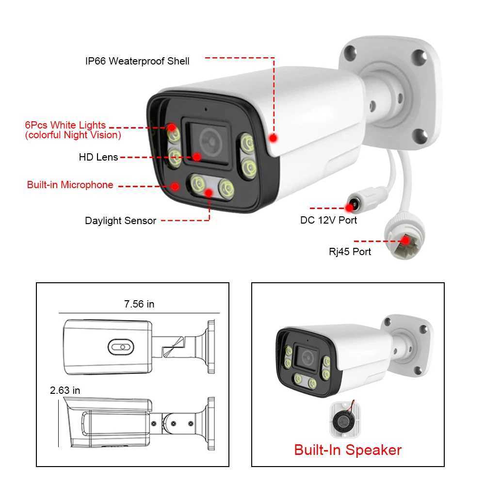 IP Kameralar Kanure 32CH 4K Video Gözetim Sistemi 8MP AI İnsan Tespiti Dış Mekan İki Yönlü Ses Renk Güvenlik Kamera Kiti XMEYE P2P 24413