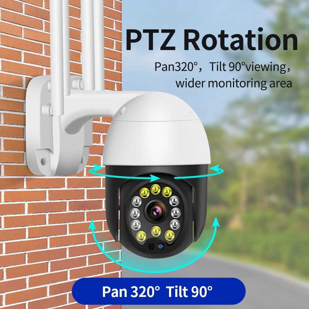 Câmeras IP YCC365 Plus 1080p Câmera de segurança externa sem fio de 1080p duas maneiras pelas quais as câmeras de vigilância de videoclipes de vídeo inteligente de áudio 24413