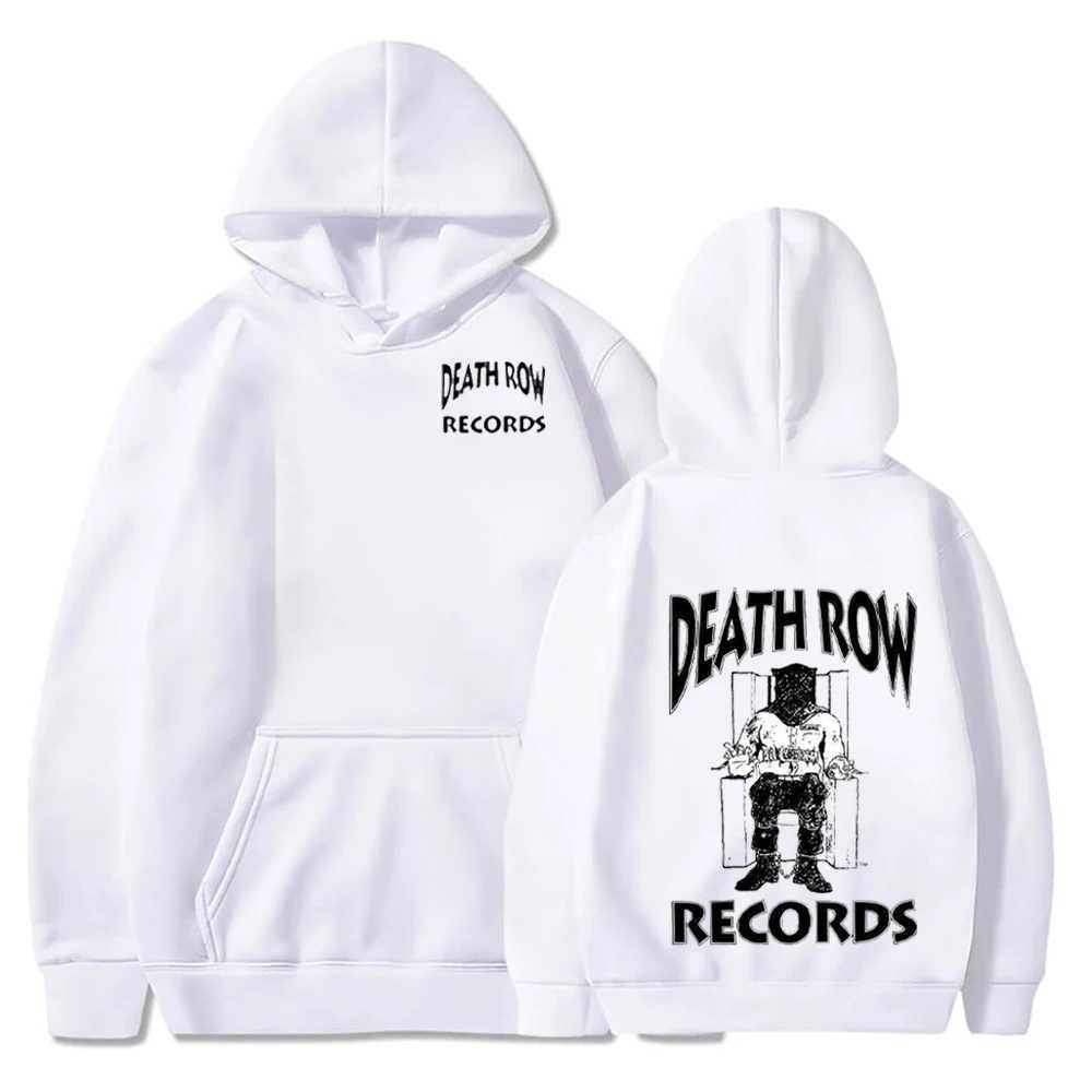 Sweats à capuche féminine Sweatshirts Death Row Records Print Hoodies pour les hommes Femmes Sweats à capuche à manches longues Casual Hooted Hip Hop HORAJUKU HOODIE Y2K Men Tops XS-4XL 240413