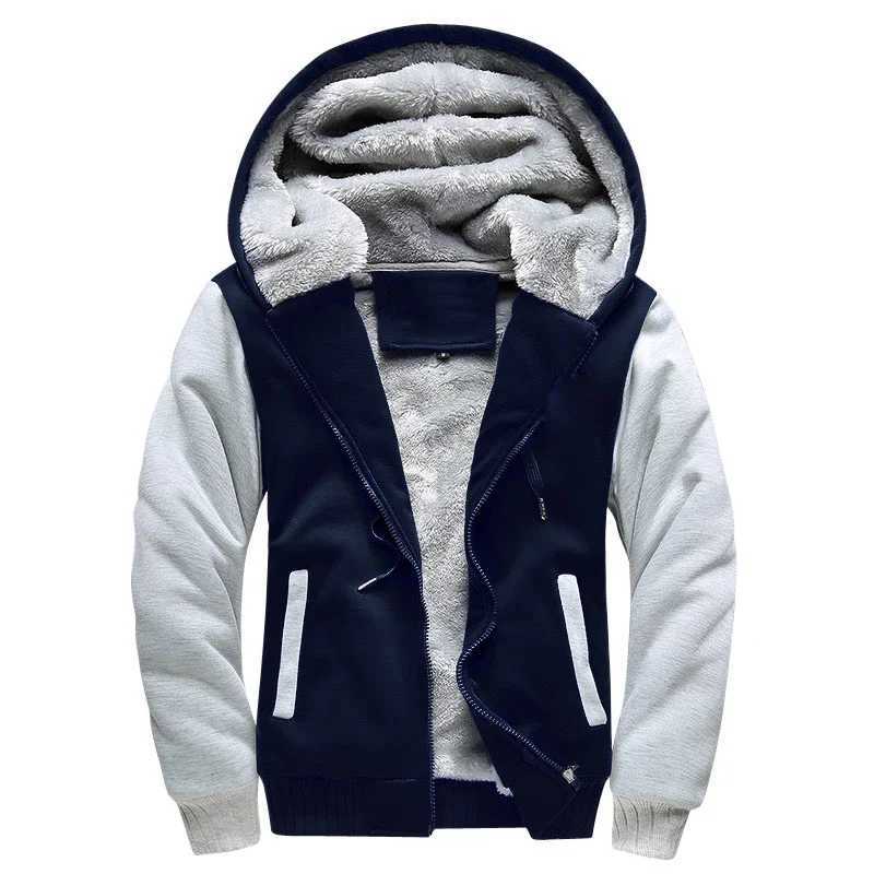 Sweatshirts Mens Jackets Men Hoodies Winter Warm Jacket Fashion Thick Men Hooded Sweatshirt Male Warm Fur Sportswear Tracksuits Mens Coat S-5XL Size 240412