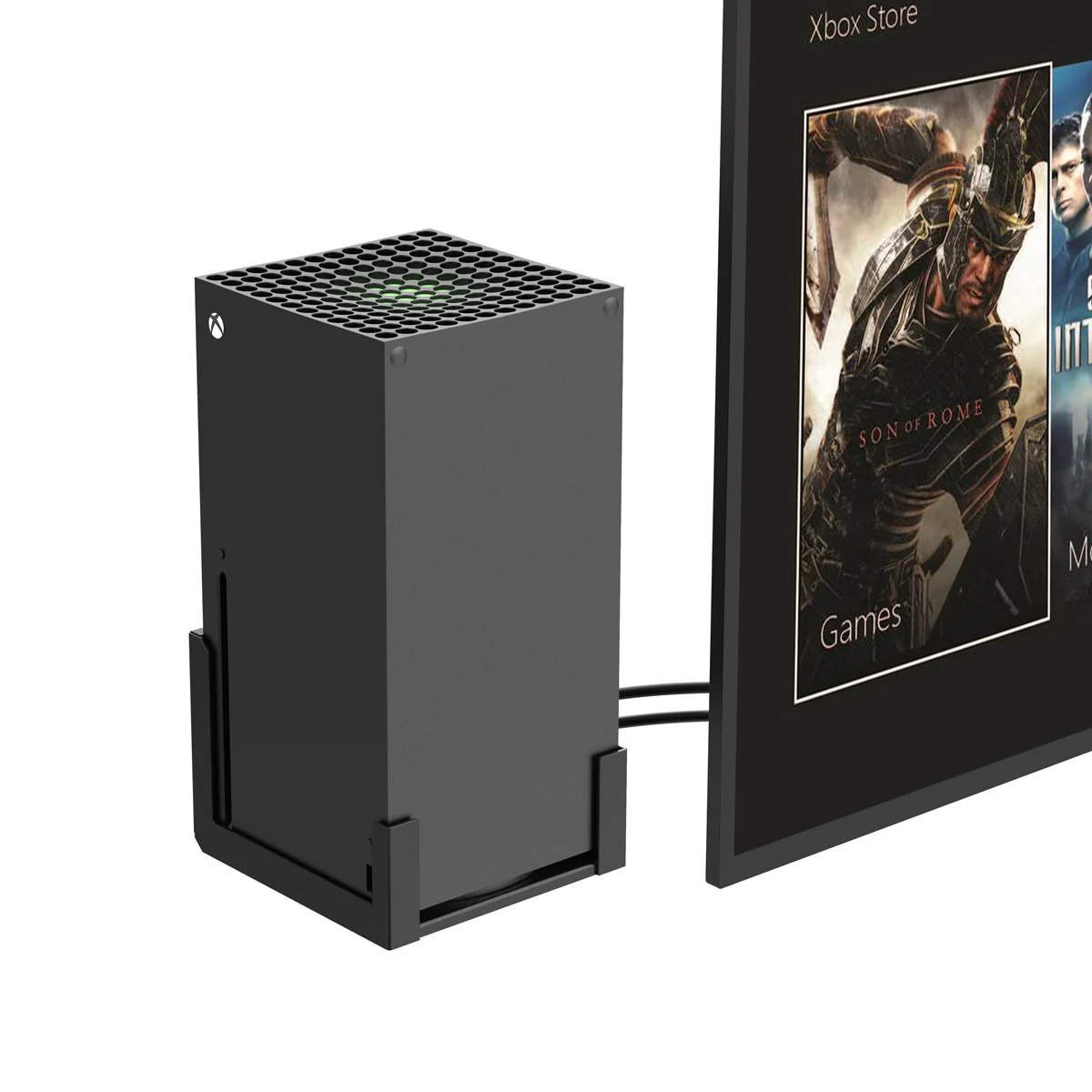 アクセサリーXboxシリーズ用のMonzlteck Wall Mount xすべての金属垂直壁にぶら下がっています。