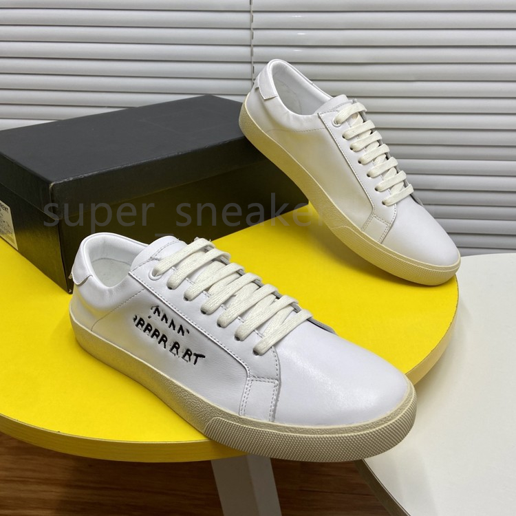 Designer Shoes Court Sneakers Men Trainers Genuine Leather Platform Embroidered Logo Signature Sneaker With Box size 38-46