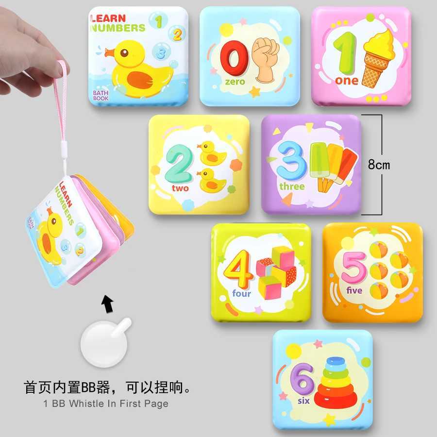 Toys da bagno Baby Toy Toy Swimming Bath Bath Bath Book lettere di apprendimento bambini Numeri impermeabili libri educativi giocattoli bambini 240413