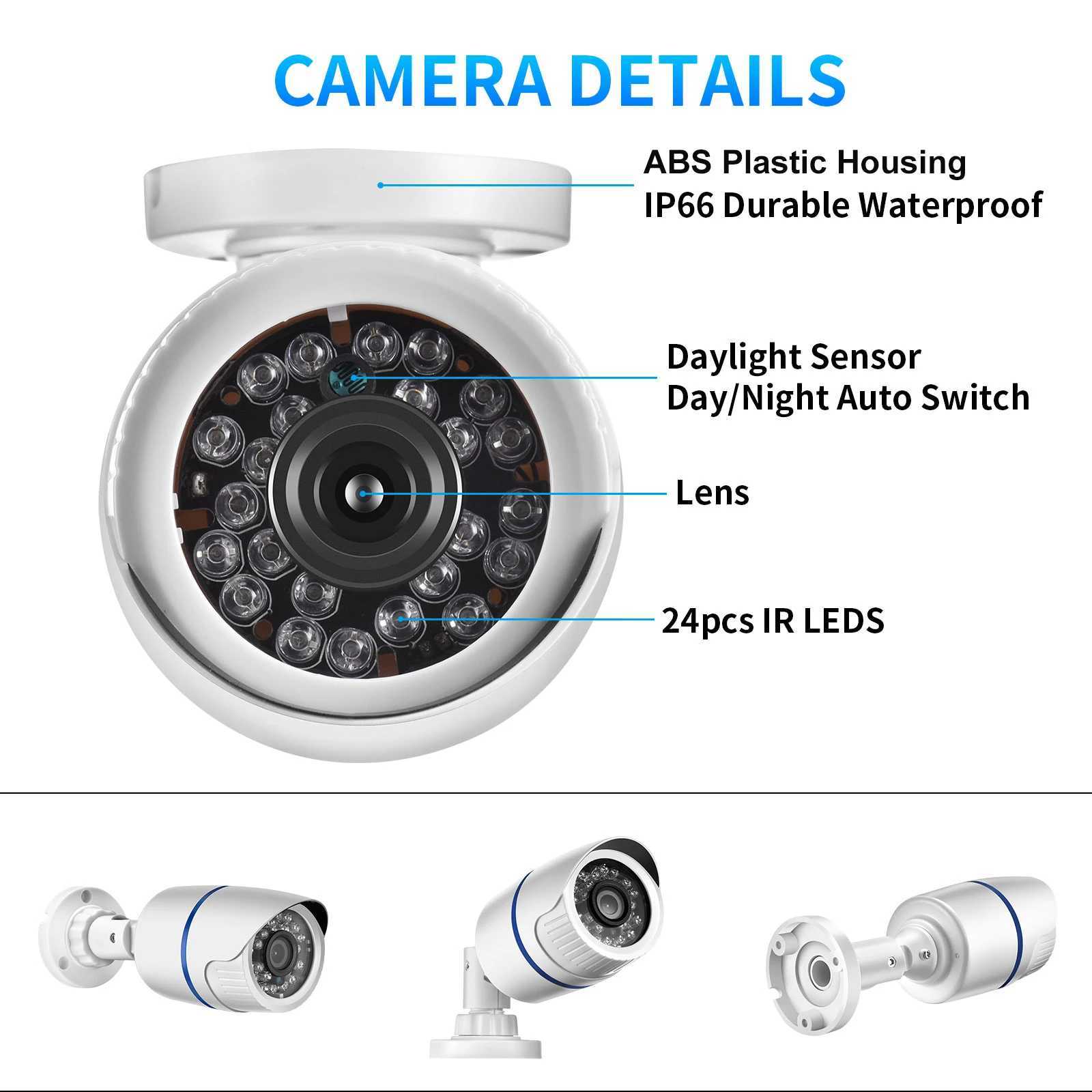 IP -camera's gadinan ahd camera beveiligingsbewaking 720p 1080p 5mp analoge high definition ir nacht visie cctv outdoor waterdichte home cam 240413