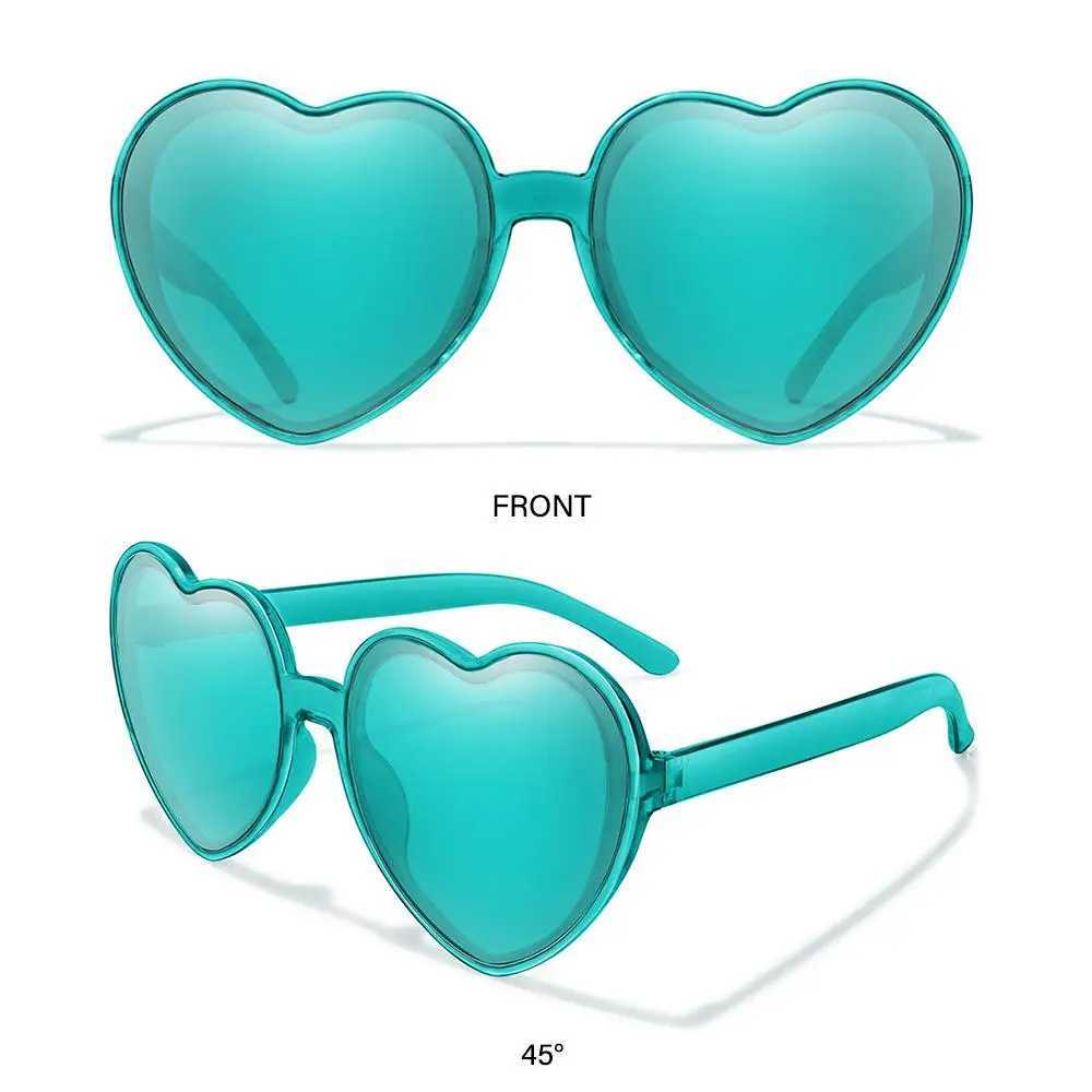 Sonnenbrille Trendy Cosplay Party Brillen Brillen Brillenherzformung Sonnenbrille UV400 Schutz Herz Sonnenbrille für Frauen Schlagbraggle 24412