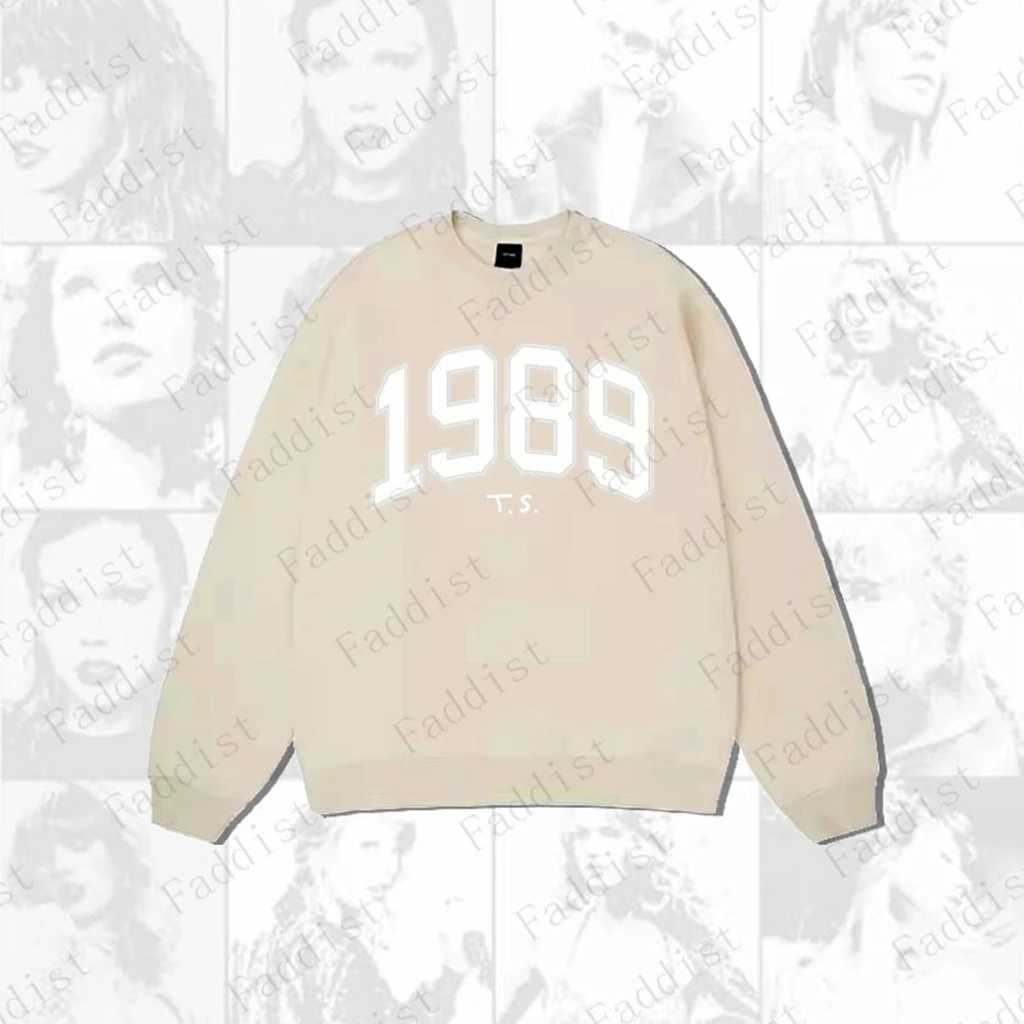 Mens Hoodies Kpop T.S 1989 2023tail The Era Tour Loose Cartoon O-Neck Cardigan Långärmad Pullover Coat Cotton Y2K Överdimensionerad Söt tröja 240412