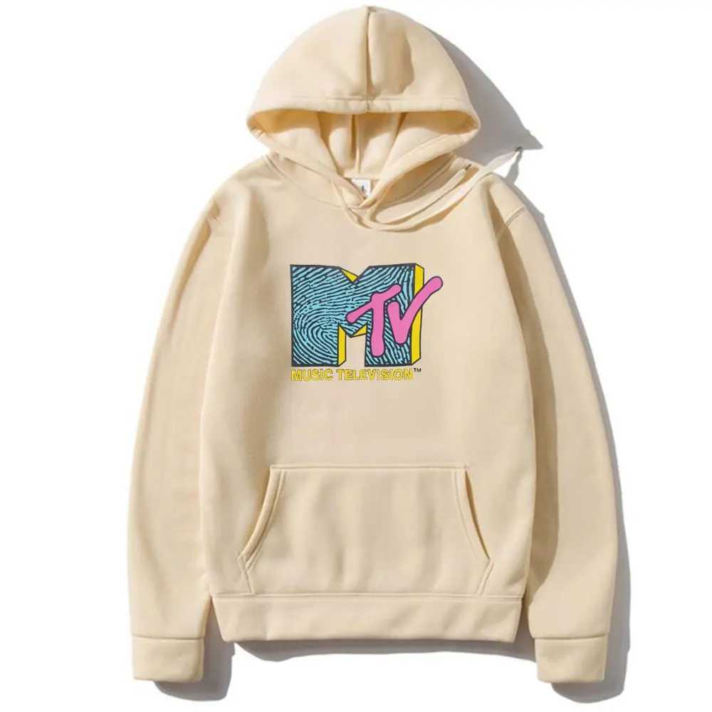 Sweatshirts Vestes pour hommes Automne Hiver Man Hoodies MTV Music Television Print Pullover Hoody Women Sweatshirt Unisexe Streetwear Casual Y2K Vêtements 240412