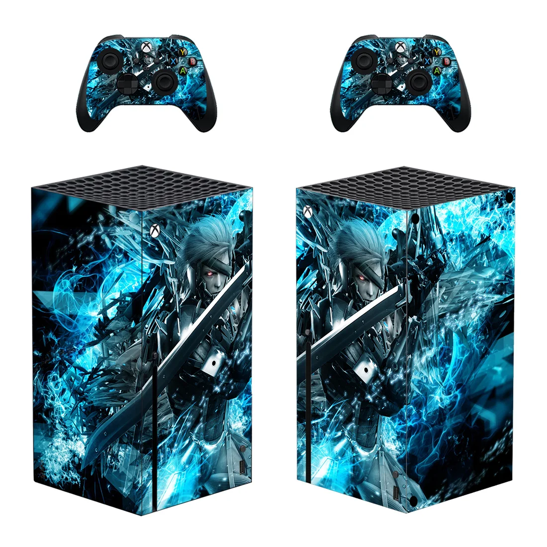 Autocollants Metal Gear Solid V Skin Sticker Sticker Decal Cover pour la console Xbox Series X et 2 contrôleurs Xbox Series X Vinyle d'autocollant pour peau