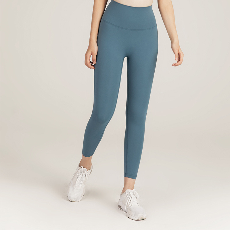 AL Yoga Leggings 2024 New Nudity Sense Skin-friendly No Awkward With Raised Hips High Waist Running Sports Leggings And Fitness Cropped Pants