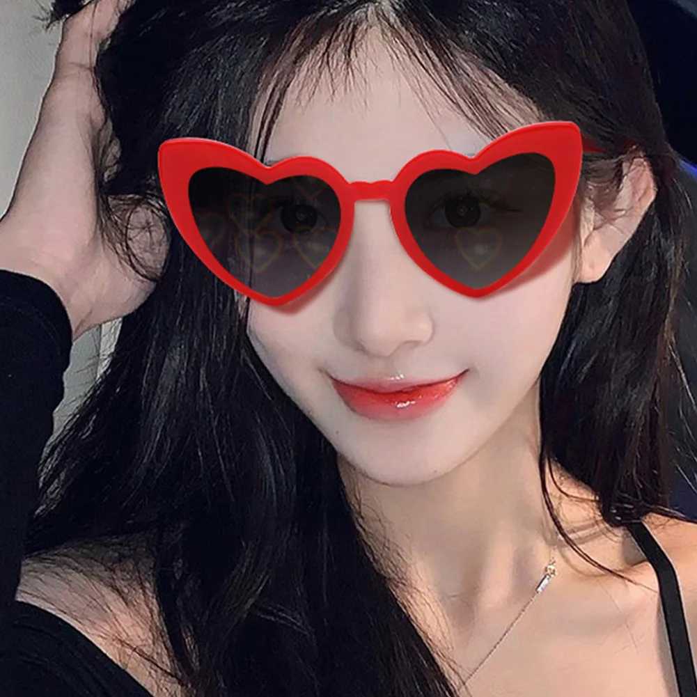 Sunglasses Love Special Effect Heart-shaped Glasses Fashion Heart Diffraction Sunglasses The Night Lights Become Love Special Effect 240412